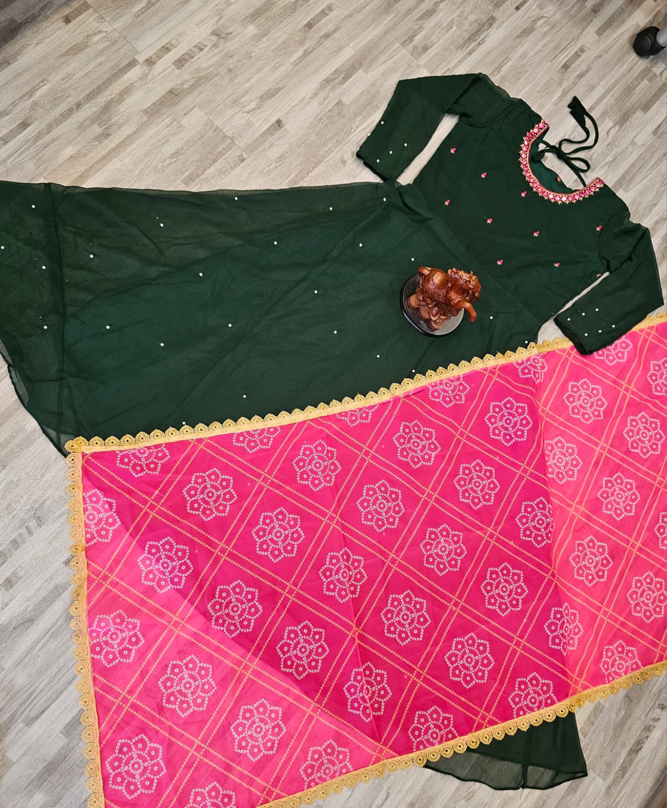 Brinjal By Krishi Georgette Dupatta With Anarkali Kurtis Catalog